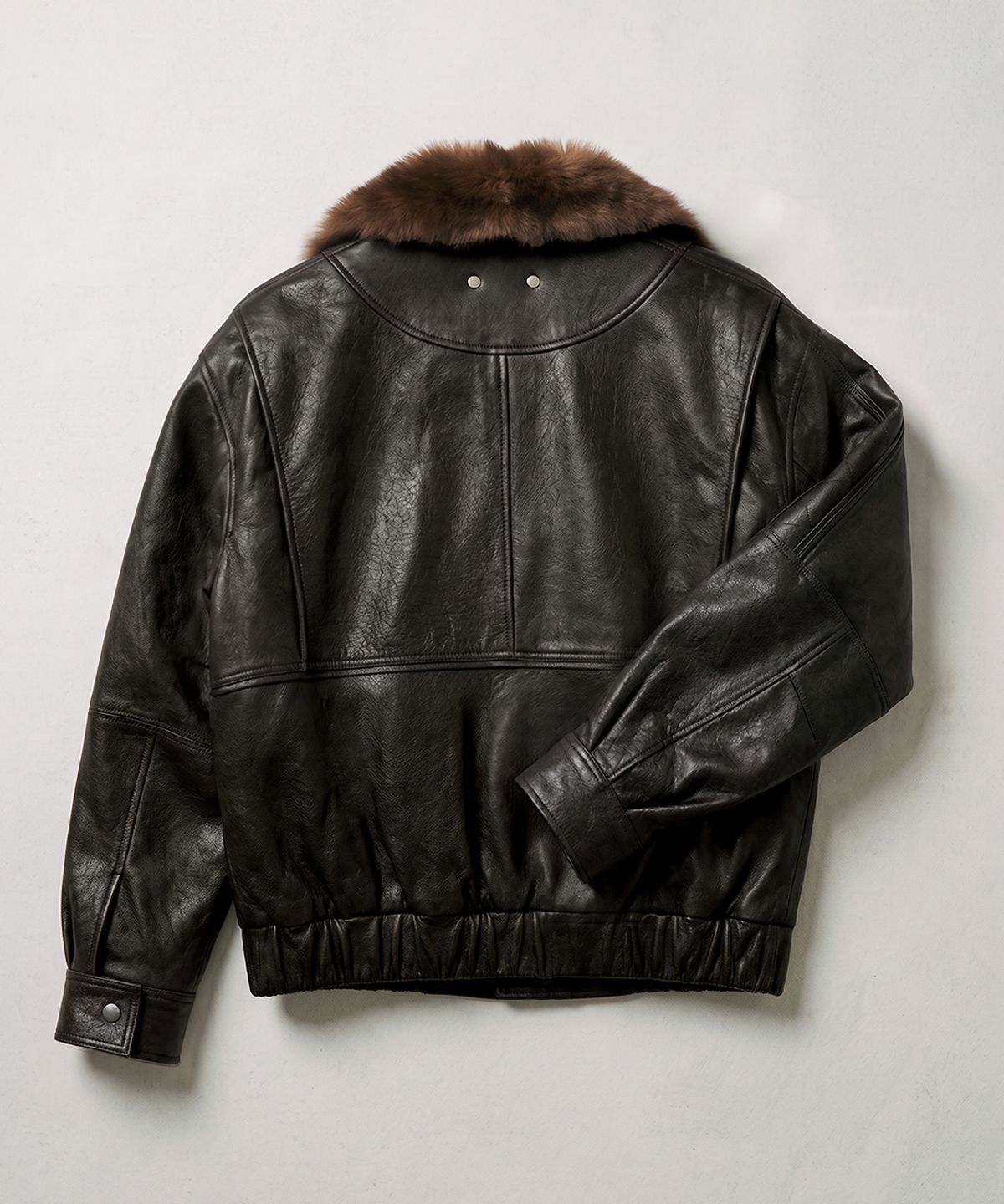 앤더슨벨(ADSB ANDERSSON BELL) BUFFALO LEATHER BOMBER JACKET (DARK BROWN)