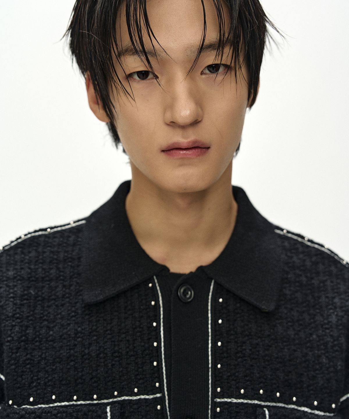 앤더슨벨(ADSB ANDERSSON BELL) CAMELON TRUCKER CARDIGAN (BLACK)