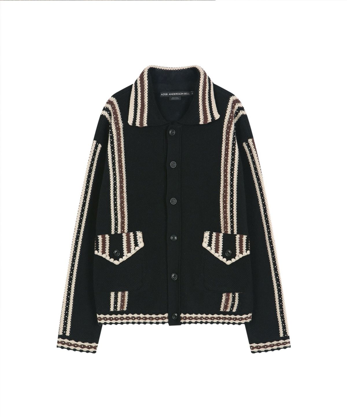 앤더슨벨(ADSB ANDERSSON BELL) FANTASIA 26 HEAVY WOOL CARDIGAN (BLACK)