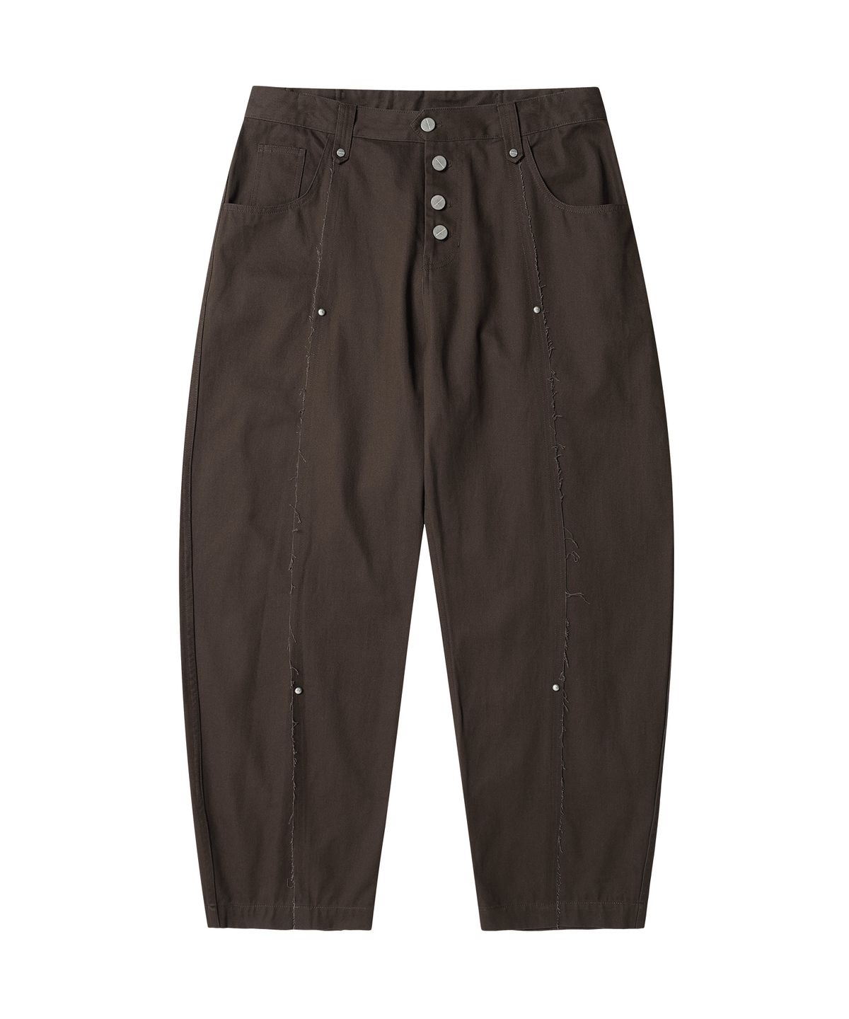 더바이닐하우스(THEVINYLHOUSE) CURVED STUD PANTS BROWN