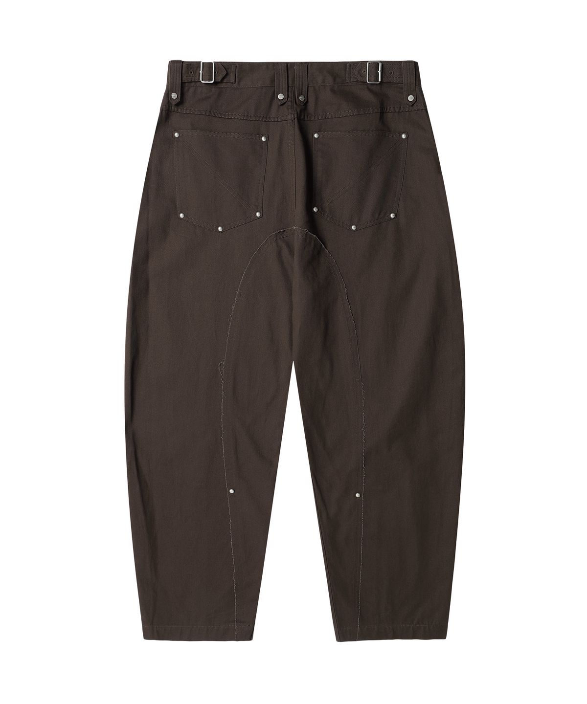 더바이닐하우스(THEVINYLHOUSE) CURVED STUD PANTS BROWN