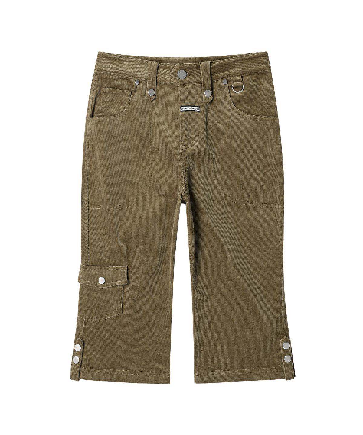 더바이닐하우스(THEVINYLHOUSE) UTILITY CORDUROY CAPRI PANTS(W) BROWN