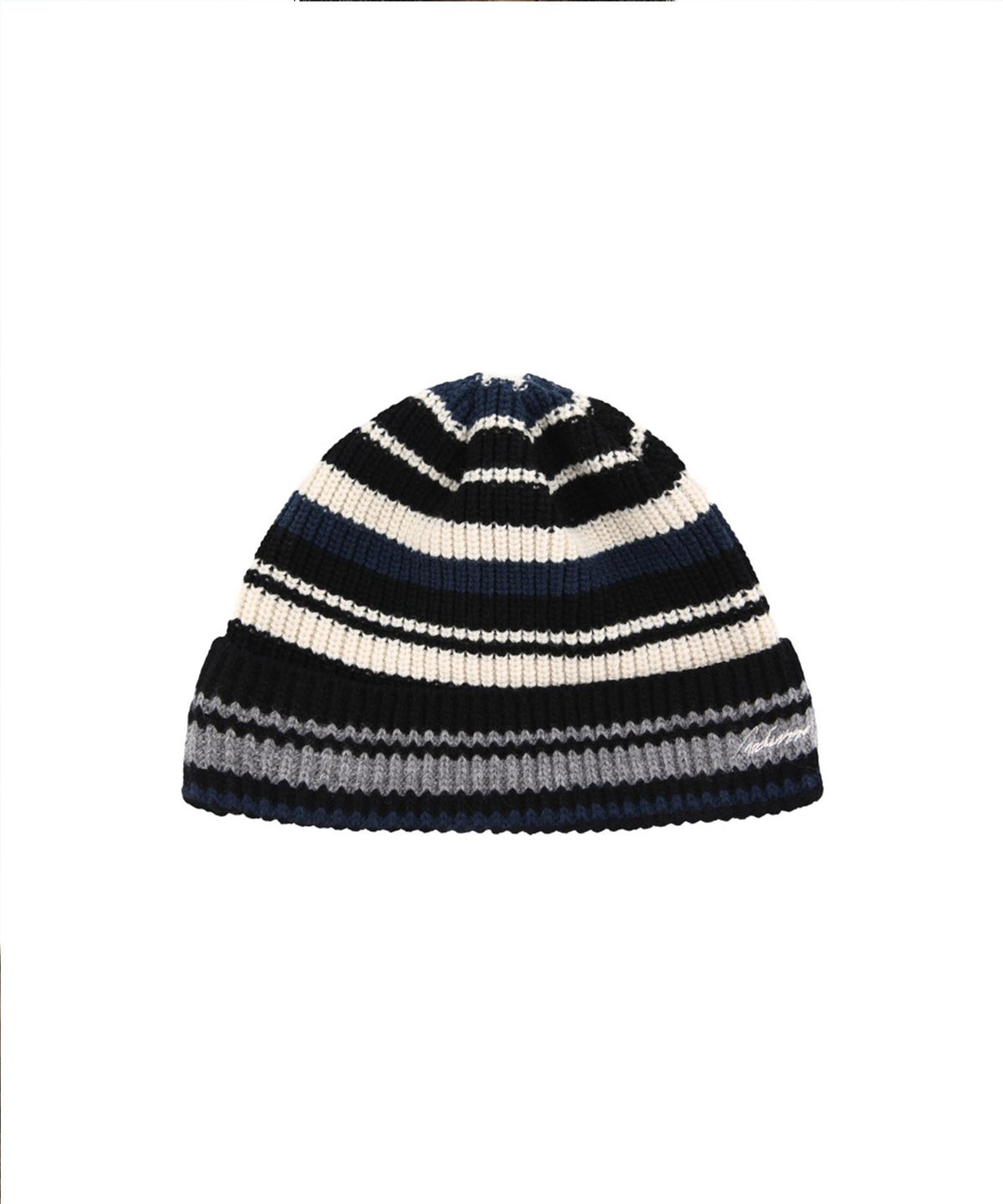 앤더슨벨(ADSB ANDERSSON BELL) UNISEX MULTI STRIPE BEANIE (BLACK/ECRU)