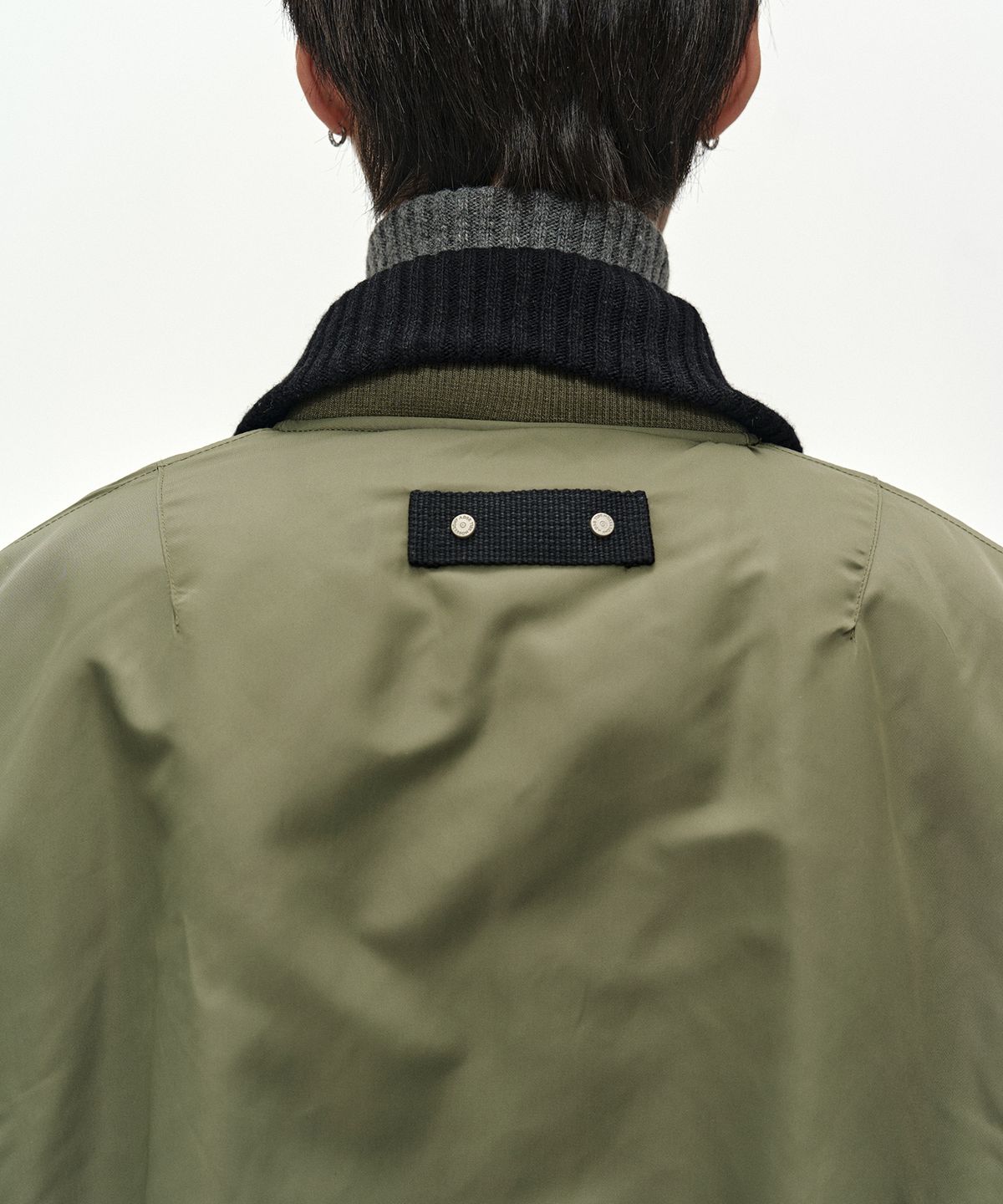 앤더슨벨(ADSB ANDERSSON BELL) UNISEX DECONSTRUCTED LAYERED BOMBER COAT (SAGE)