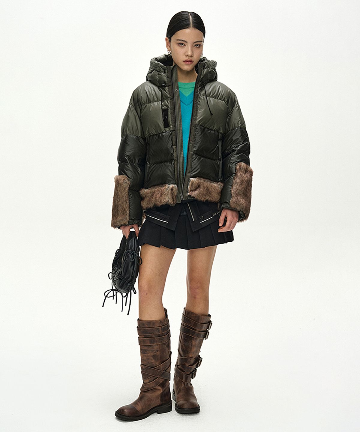 앤더슨벨(ADSB ANDERSSON BELL) COPENHAGEN DOWN FUR JACKET (KHAKI)