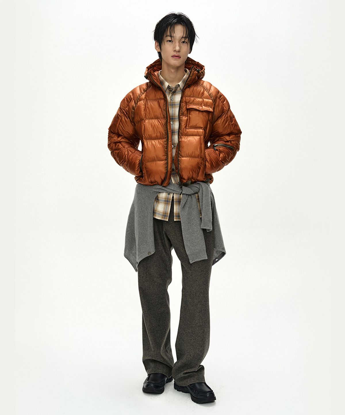 앤더슨벨(ADSB ANDERSSON BELL) UNISEX TORINO LIGHTWEIGHT DOWN JACKET (ORANGE)
