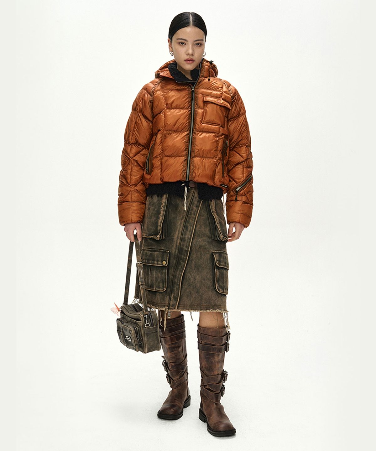 앤더슨벨(ADSB ANDERSSON BELL) UNISEX TORINO LIGHTWEIGHT DOWN JACKET (ORANGE)