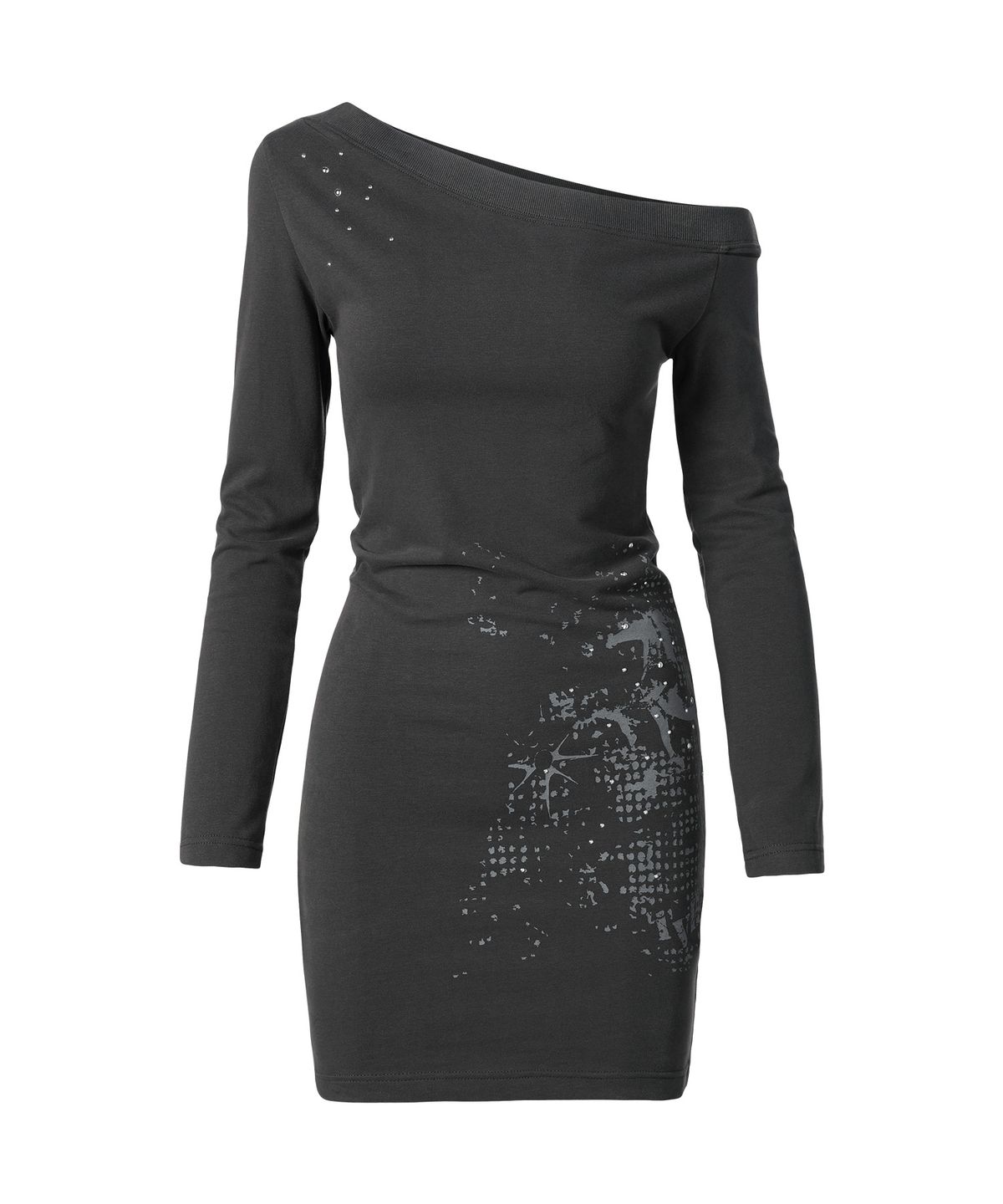 더바이닐하우스(THEVINYLHOUSE) OFF SHOULDER ONE-PIECE(W) CHARCOAL