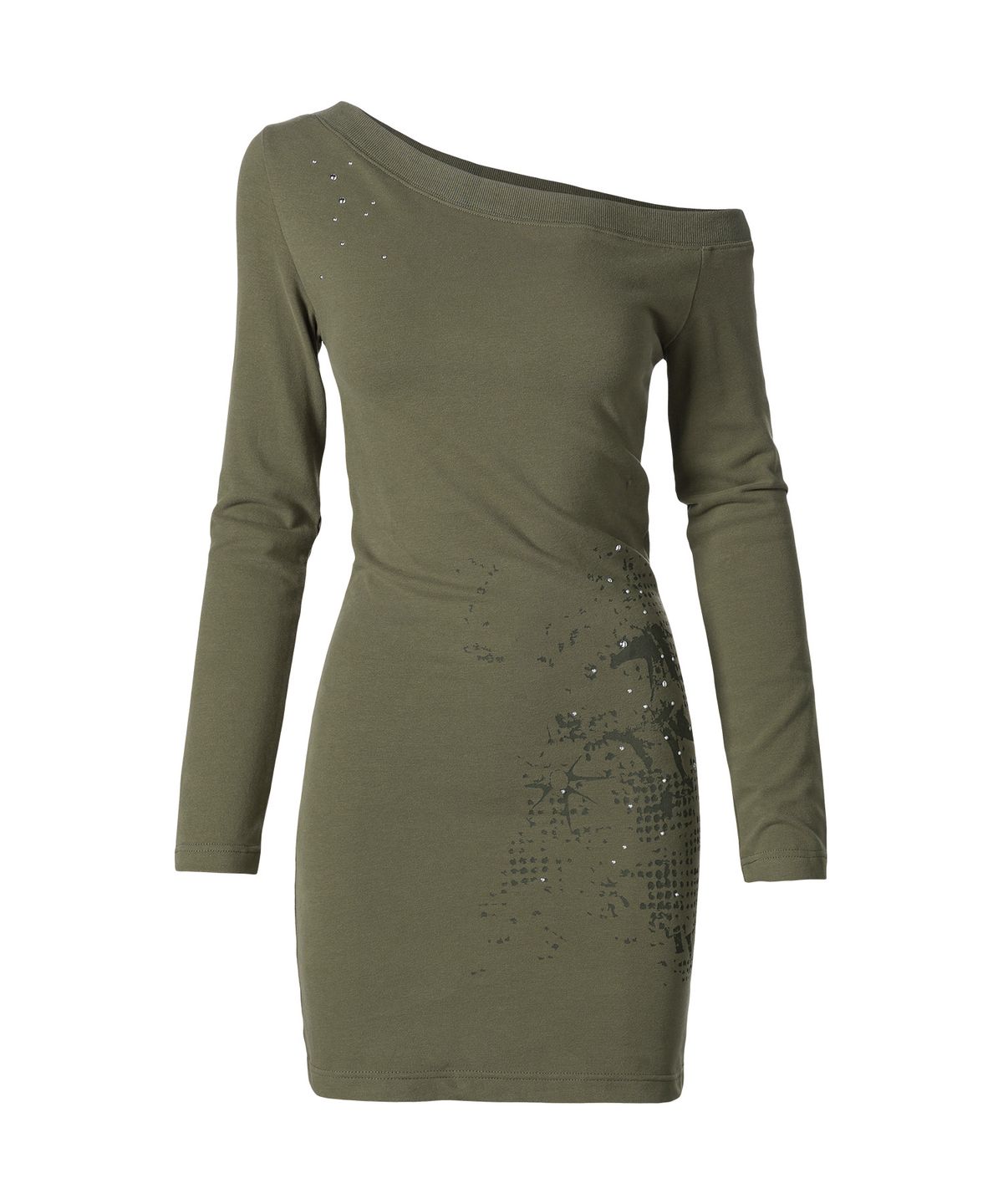 더바이닐하우스(THEVINYLHOUSE) OFF SHOULDER ONE-PIECE(W) OLIVE
