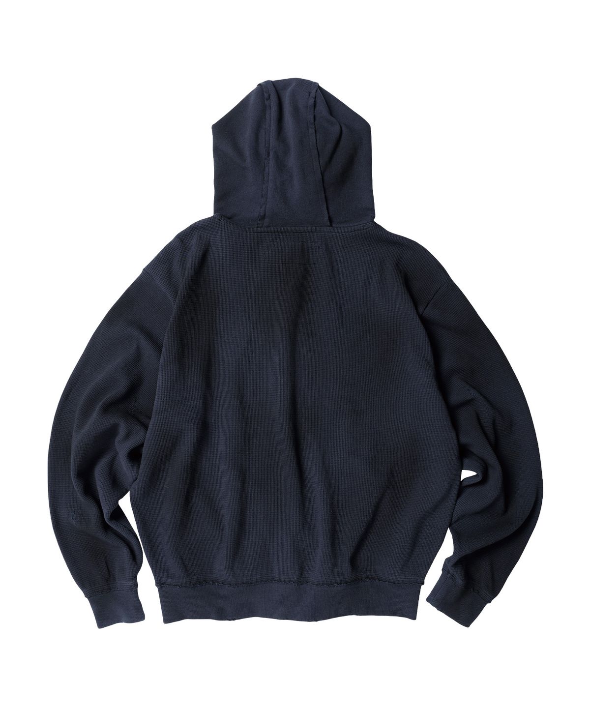더바이닐하우스(THEVINYLHOUSE) WAFFLE MIXED HOODIE ZIP-UP NAVY