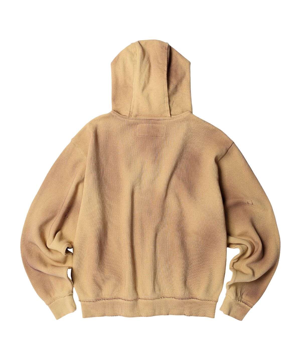 더바이닐하우스(THEVINYLHOUSE) WAFFLE MIXED HOODIE ZIP-UP SAND