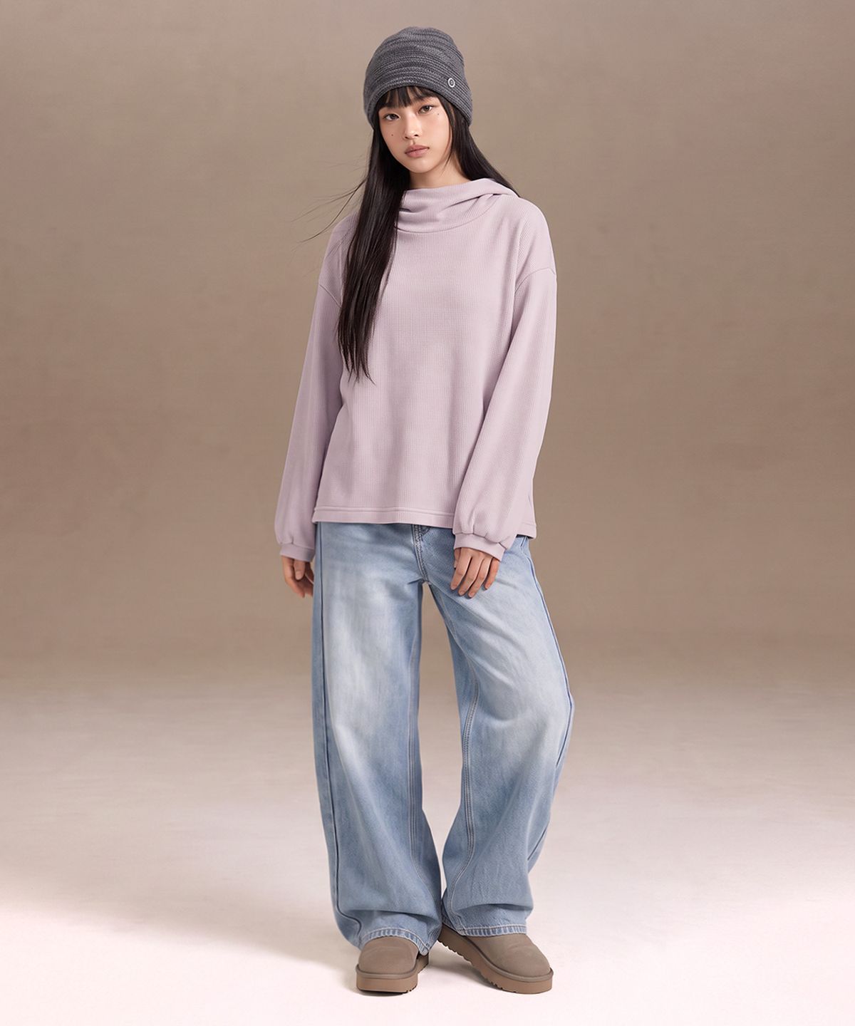 랜덤오프(RANDOMOFF) BTB : POEM PINTUCK BALLOON JEANS [LIGHT BLUE]