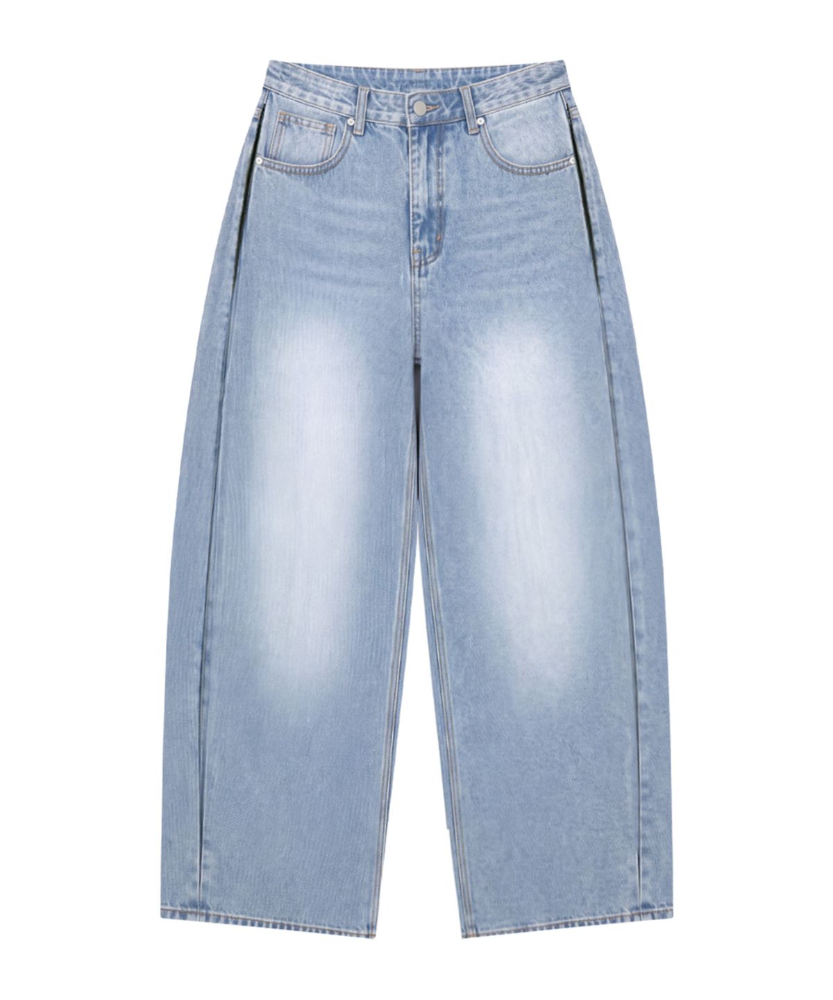 랜덤오프(RANDOMOFF) BTB : POEM PINTUCK BALLOON JEANS [LIGHT BLUE]