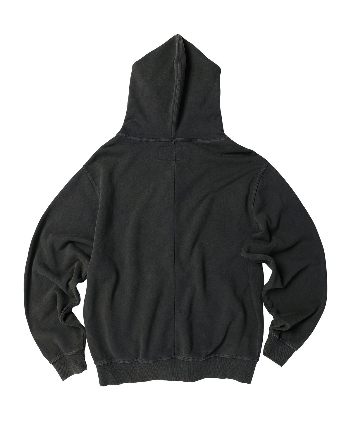 더바이닐하우스(THEVINYLHOUSE) BUTTON WASHED HOODIE ZIP-UP CHARCOAL