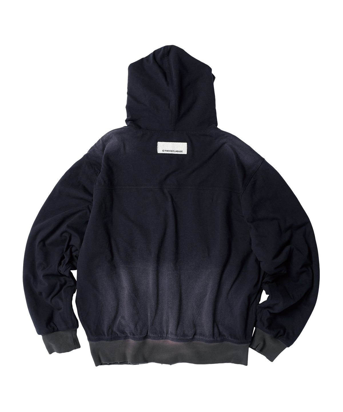 더바이닐하우스(THEVINYLHOUSE) REVERSIBLE CHECK HOODIE ZIP-UP NAVY