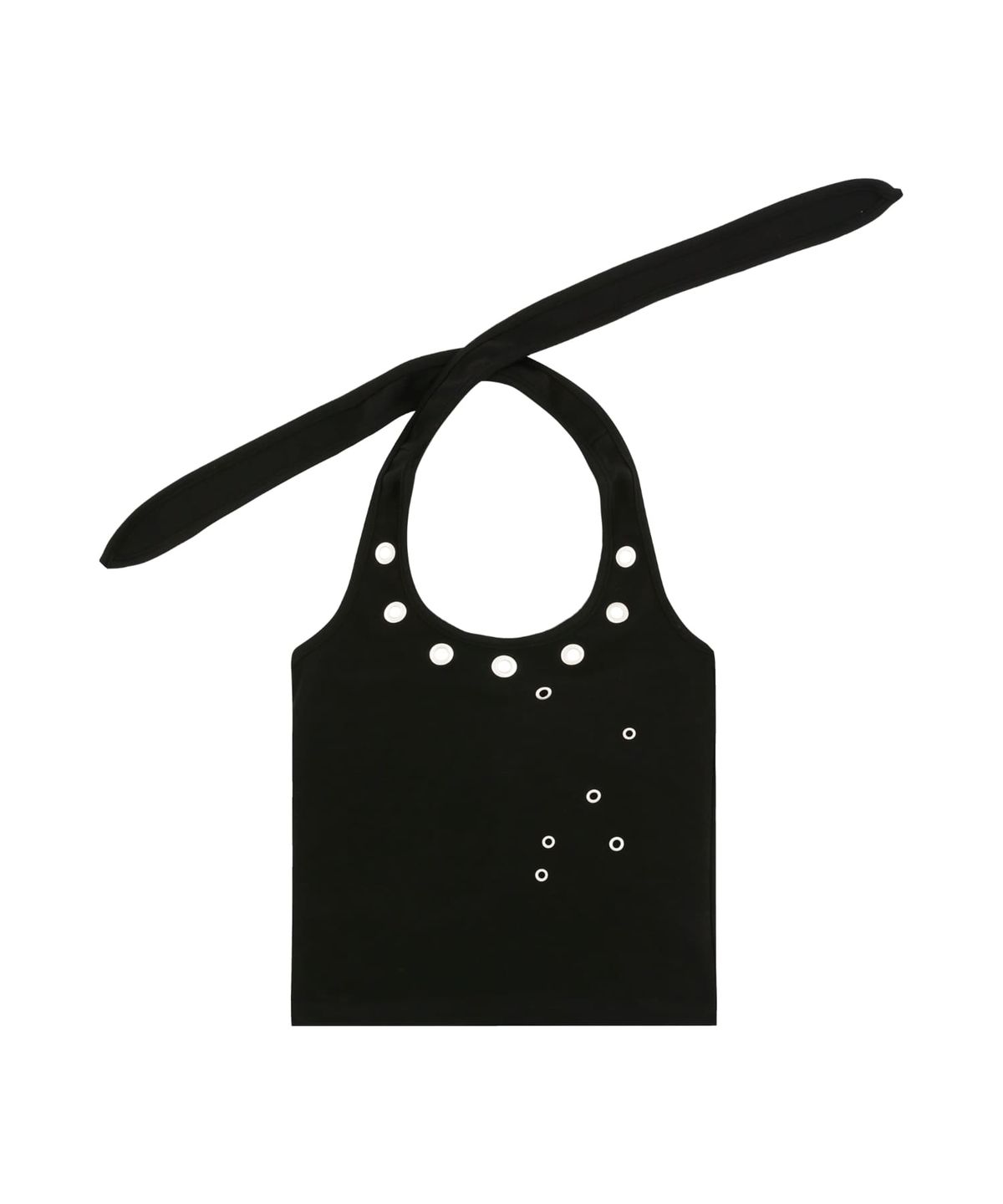 알디유(ALDIYOUU) Eyelet Halterneck Sleeveless - Black 