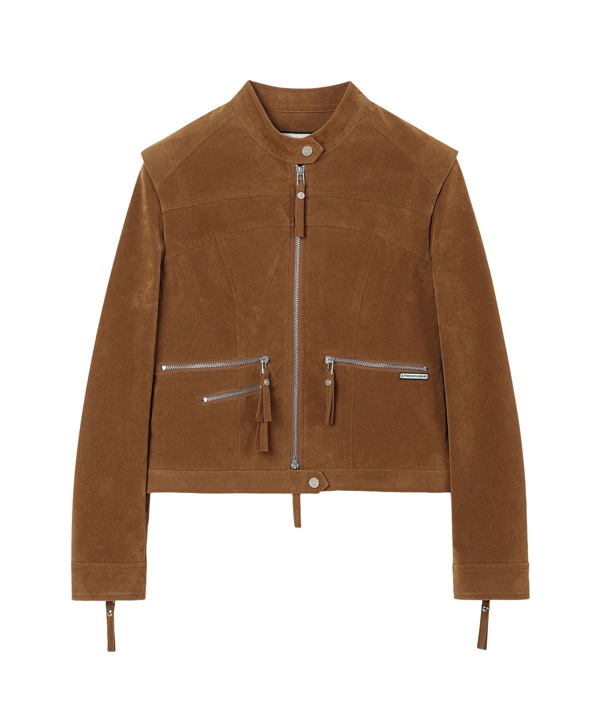 더바이닐하우스(THEVINYLHOUSE) NON COLLAR SUEDE JACKET(W) BROWN