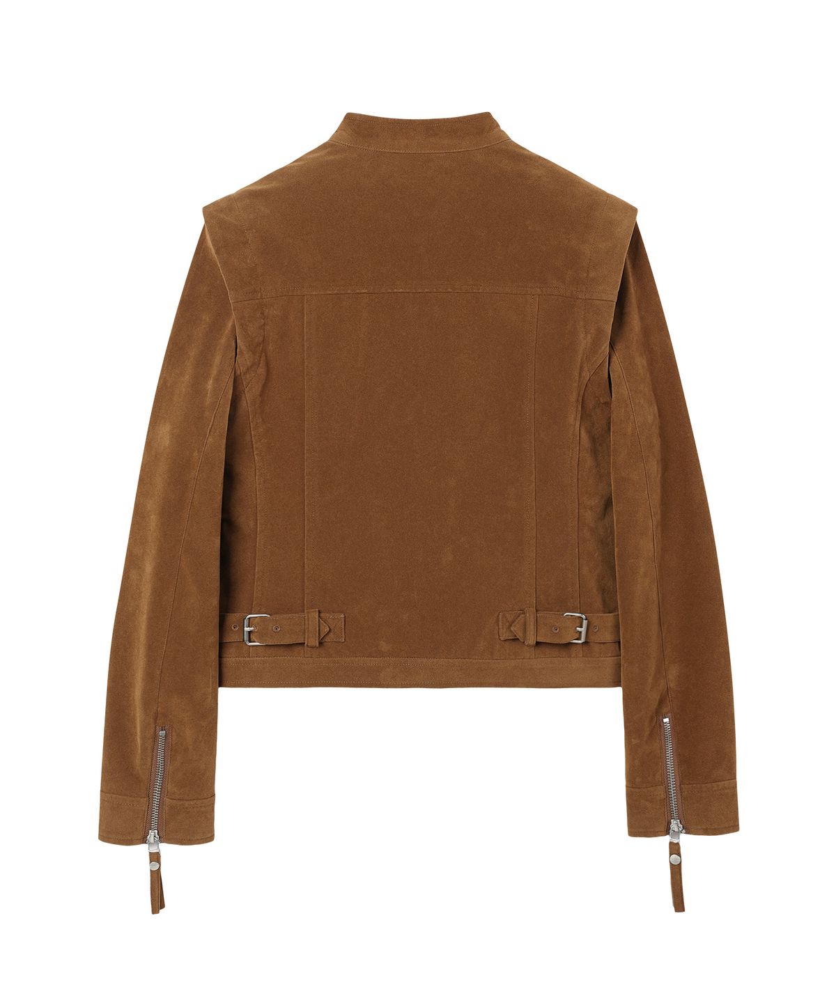 더바이닐하우스(THEVINYLHOUSE) NON COLLAR SUEDE JACKET(W) BROWN