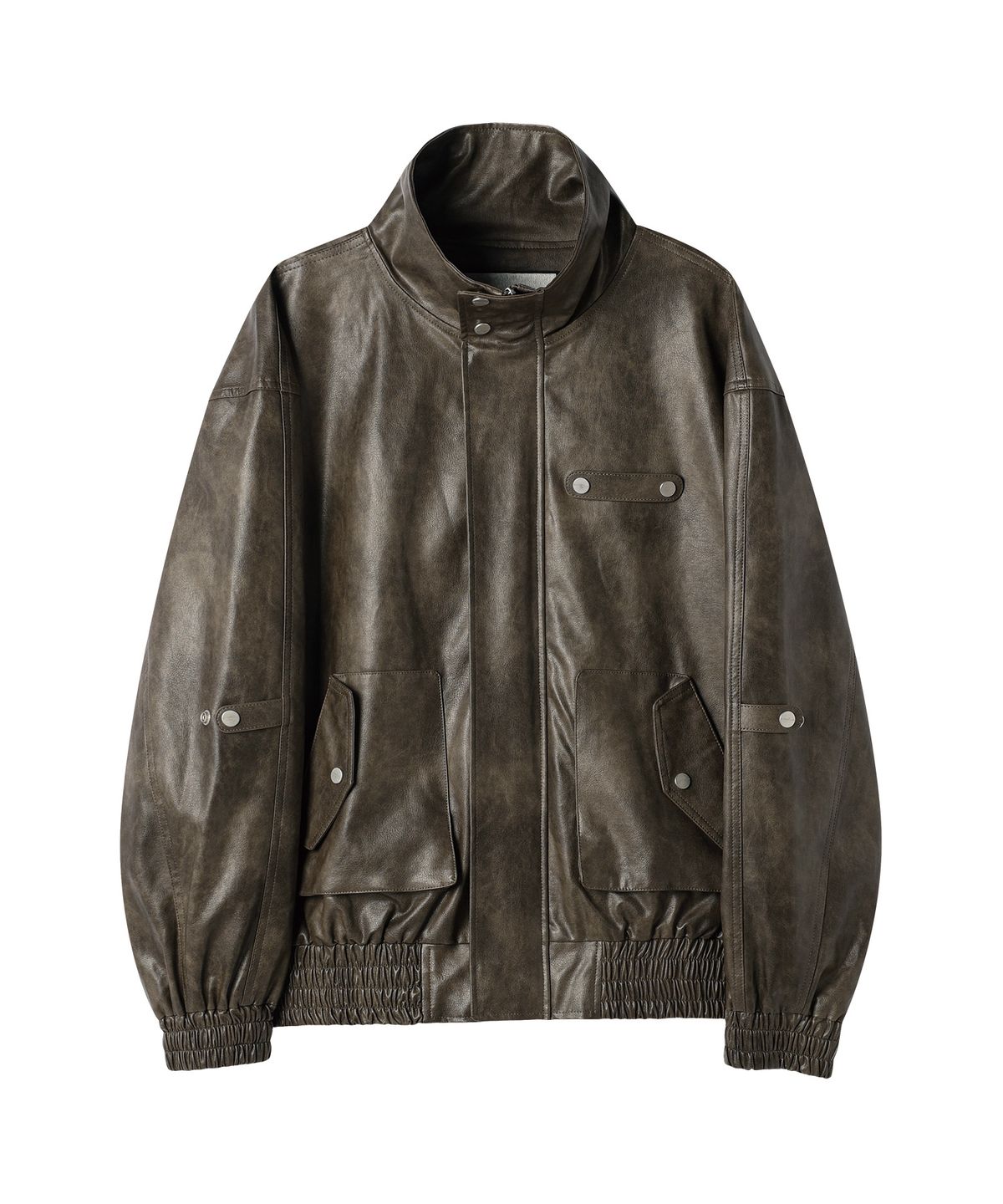 더바이닐하우스(THEVINYLHOUSE) RUGGED LEATHER JACKET BROWN