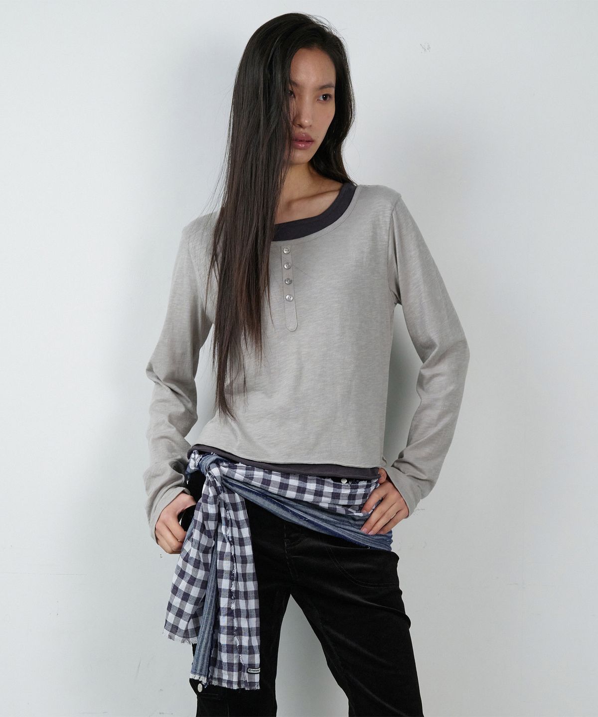 더바이닐하우스(THEVINYLHOUSE) FRINGE MULTI SCARF BLUE