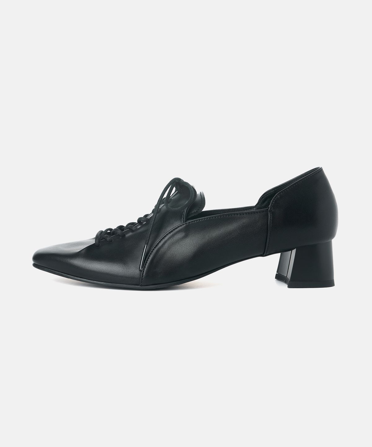 커스텀에이드 우먼(CUSTOMADE WOMAN) 마렌 스퀘어토 레이스업 힐 4cm (CW0112BK)