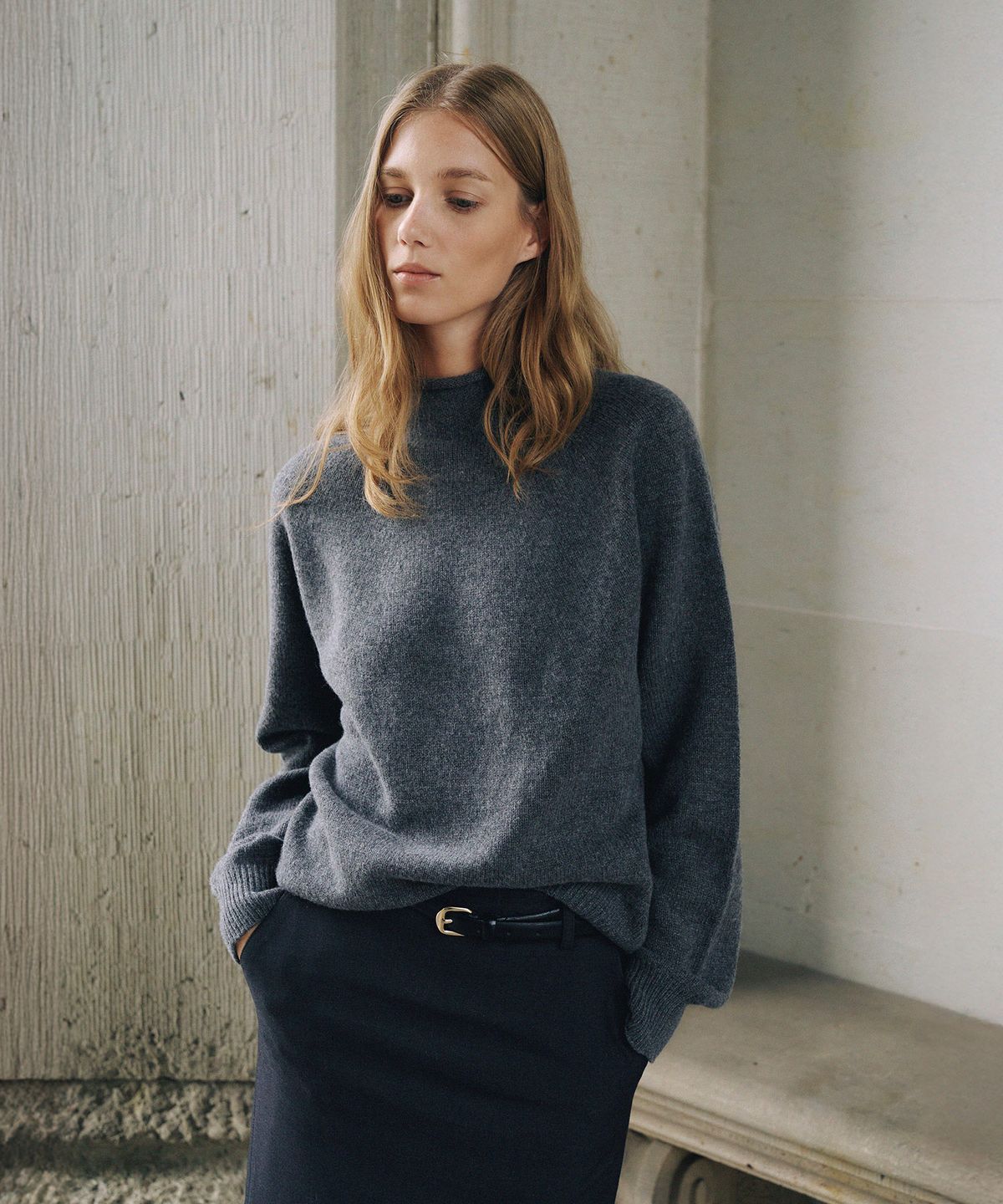 라메레이(LAMEREI) Merino Wool 100 Wholegarment Knit Top[LMBFWI22KN158]-3color