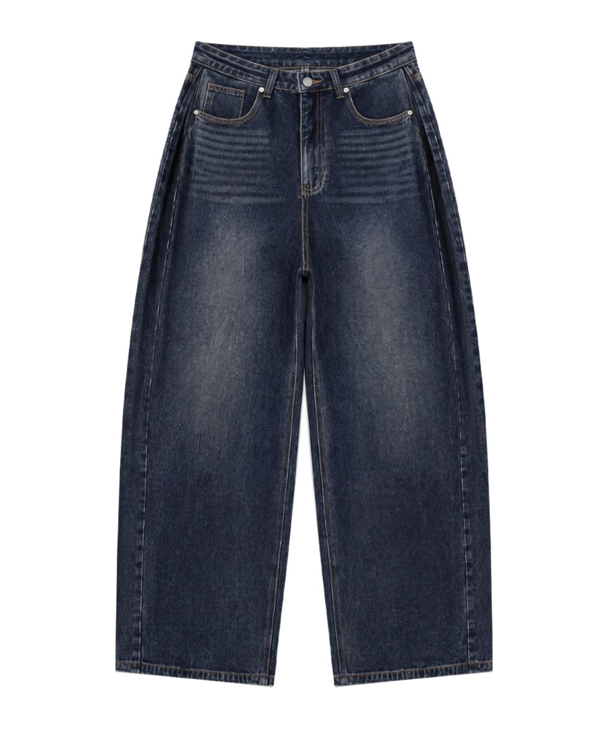 랜덤오프(RANDOMOFF) BTB : POEM PINTUCK BALLOON JEANS [STEEL BLUE]