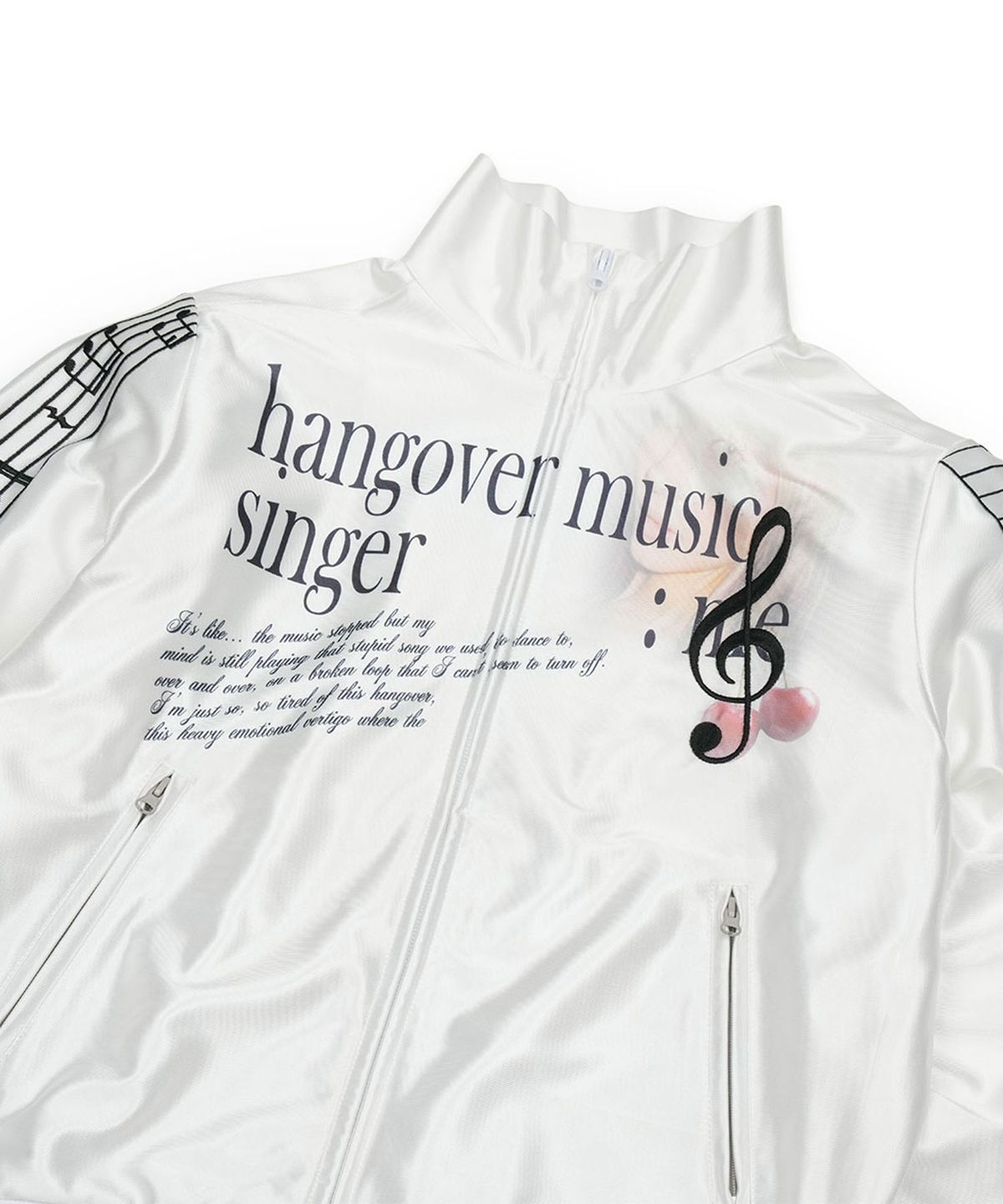 그레일즈(GRAILZ) HANGOVER MUSIC TRACK JACKET [WHITE]