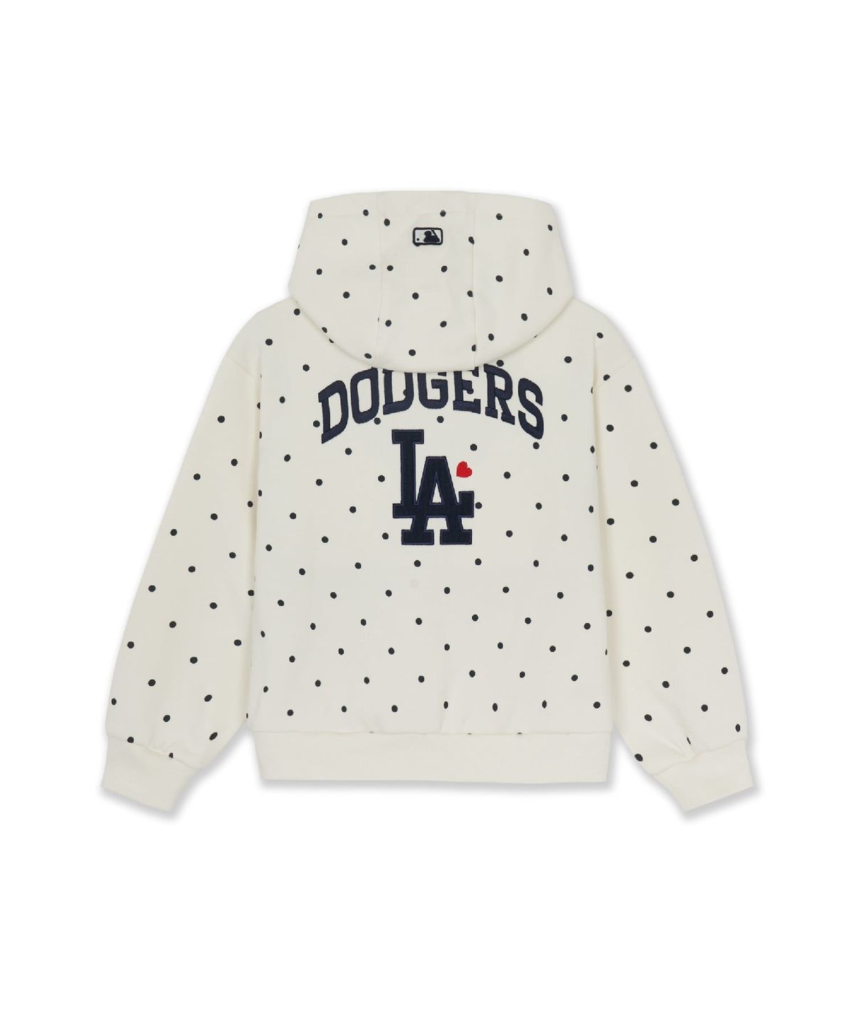 엠엘비 키즈(MLB KIDS) 스포티브 걸즈 도트 기모 후드집업 LA (Ivory)