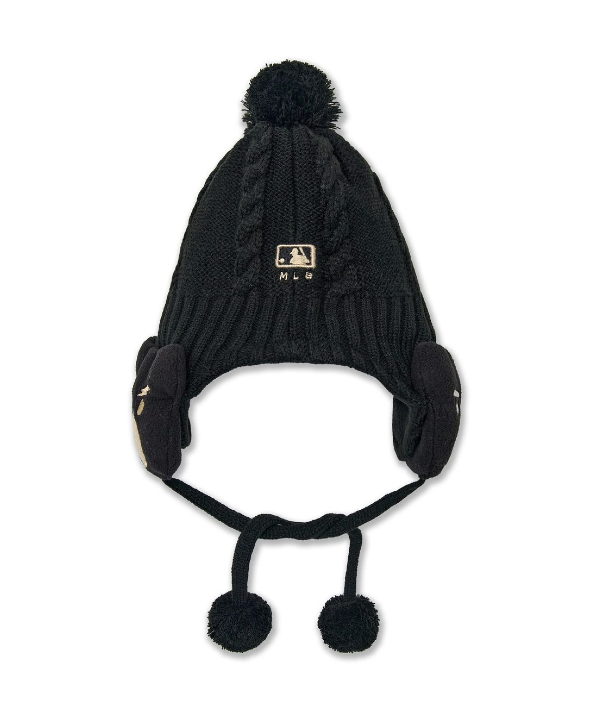 엠엘비 키즈(MLB KIDS) 메가베어 폼폼 이어플랩 비니 NY (Black)