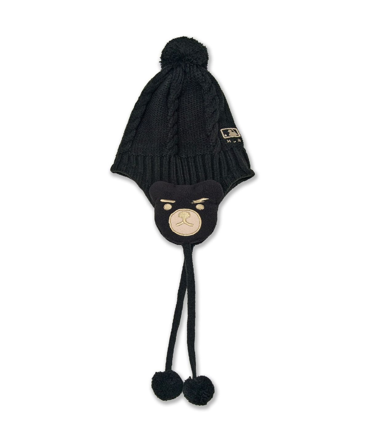 엠엘비 키즈(MLB KIDS) 메가베어 폼폼 이어플랩 비니 NY (Black)