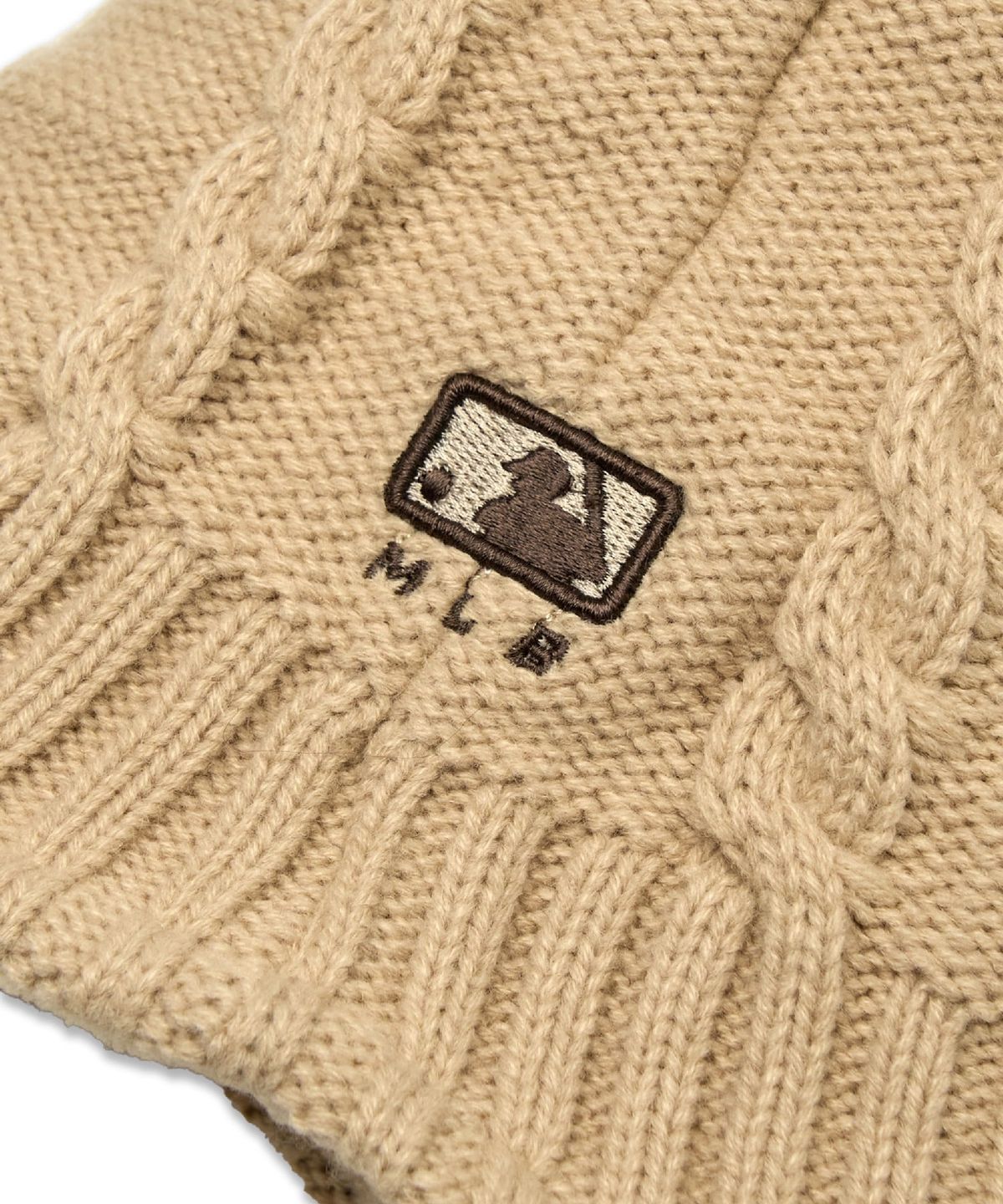 엠엘비 키즈(MLB KIDS) 메가베어 폼폼 이어플랩 비니 BOS (Beige)