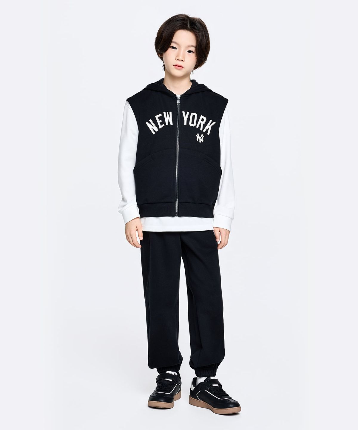 엠엘비 키즈(MLB KIDS) 스포티브 시그니처 베스트 후드집업 3P 세트 NY (Black)