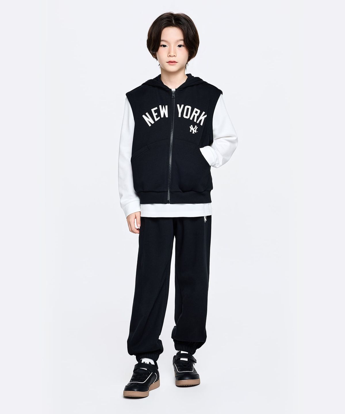 엠엘비 키즈(MLB KIDS) 스포티브 시그니처 베스트 후드집업 3P 세트 NY (Black)