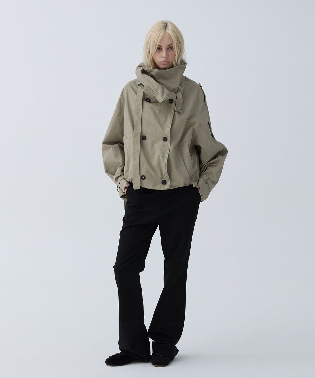 아크무어(ARCMOOR) 뎁스 볼륨 카라 자켓 [Beige]