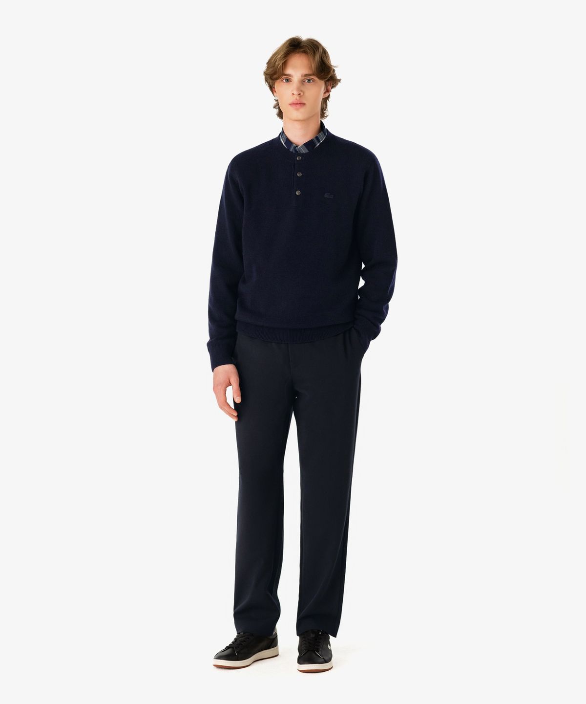 라코스테(LACOSTE) 남성 헨리넥 풀오버 AH761E-56N 166