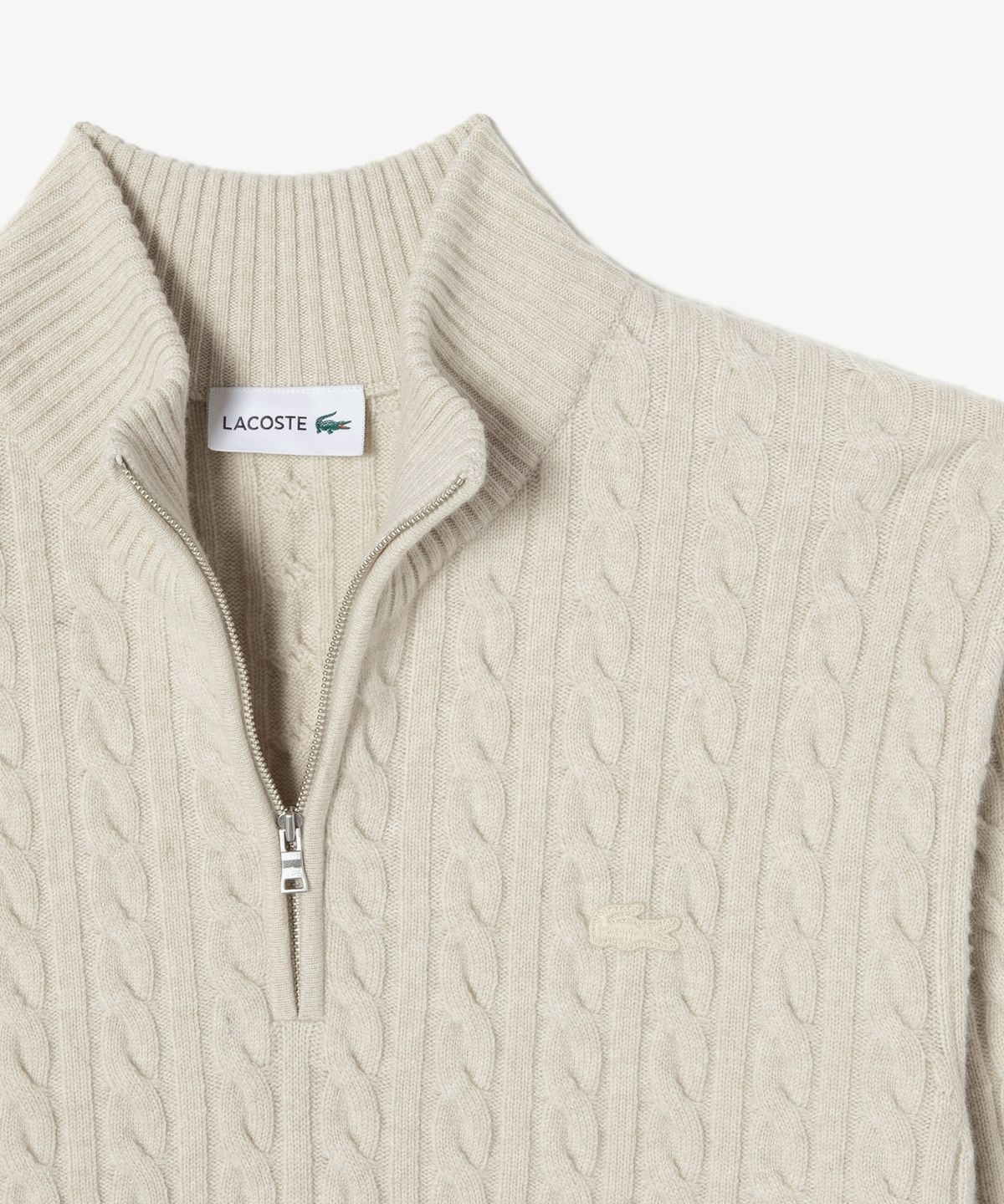 라코스테(LACOSTE) 남성 케이블 반집업 풀오버 AH576E-56N XFJ