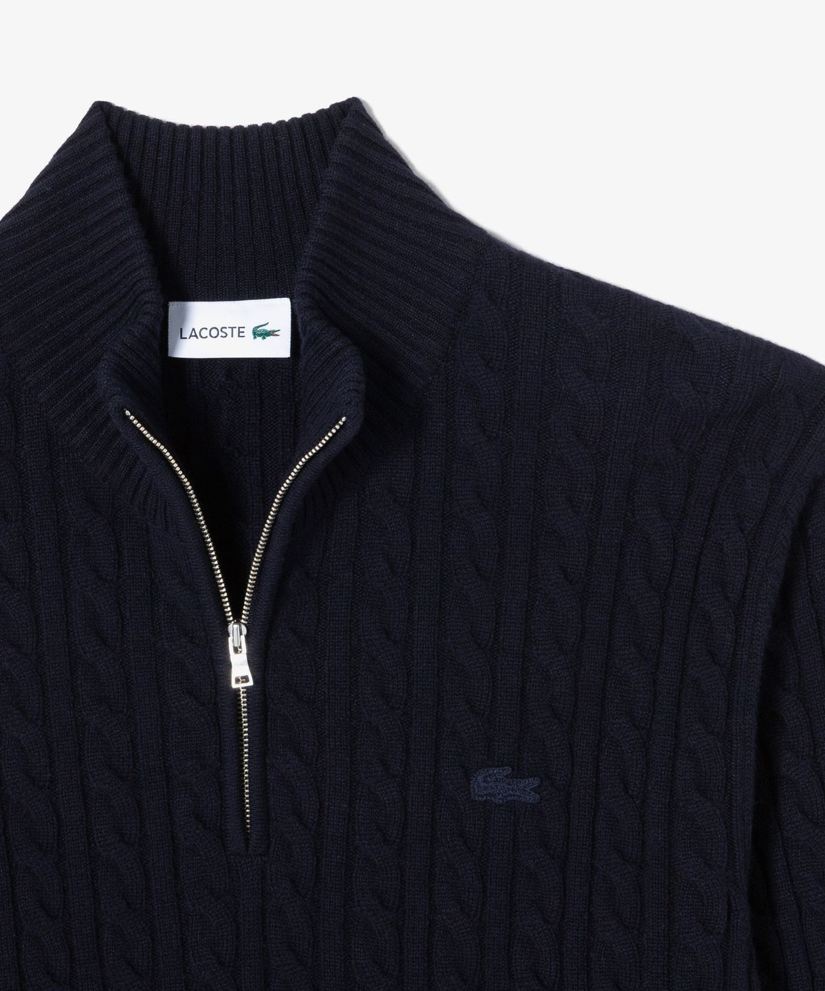 라코스테(LACOSTE) 남성 케이블 반집업 풀오버 AH576E-56N 166