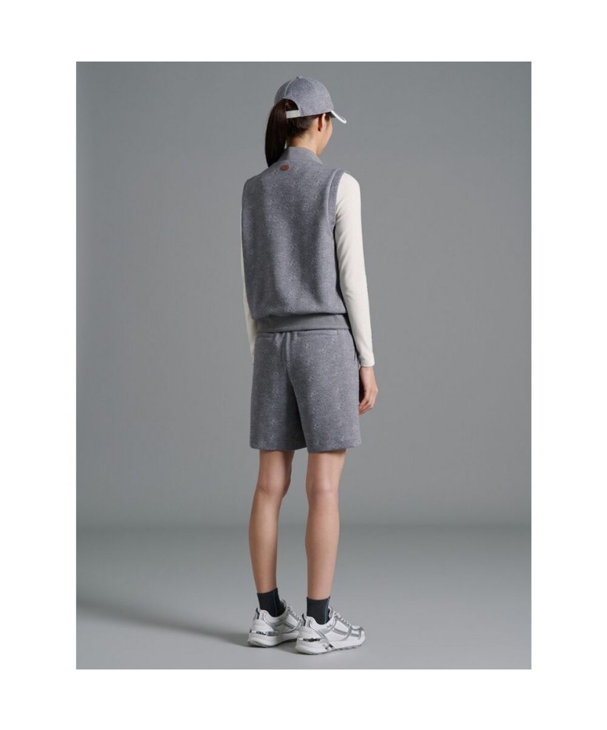 빈폴골프(BEANPOLE GOLF) 여성 자카드 안감 베스트 - 그레이