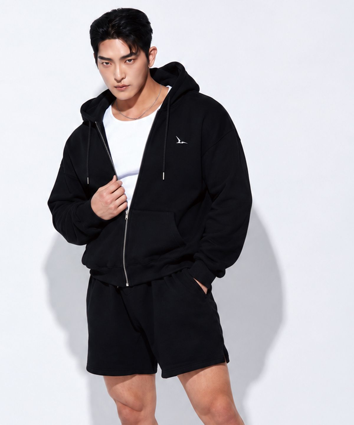 베트랙트(BATTRACT) 애니웨이 스탠다드 오버핏 후드집업 [BLACK]