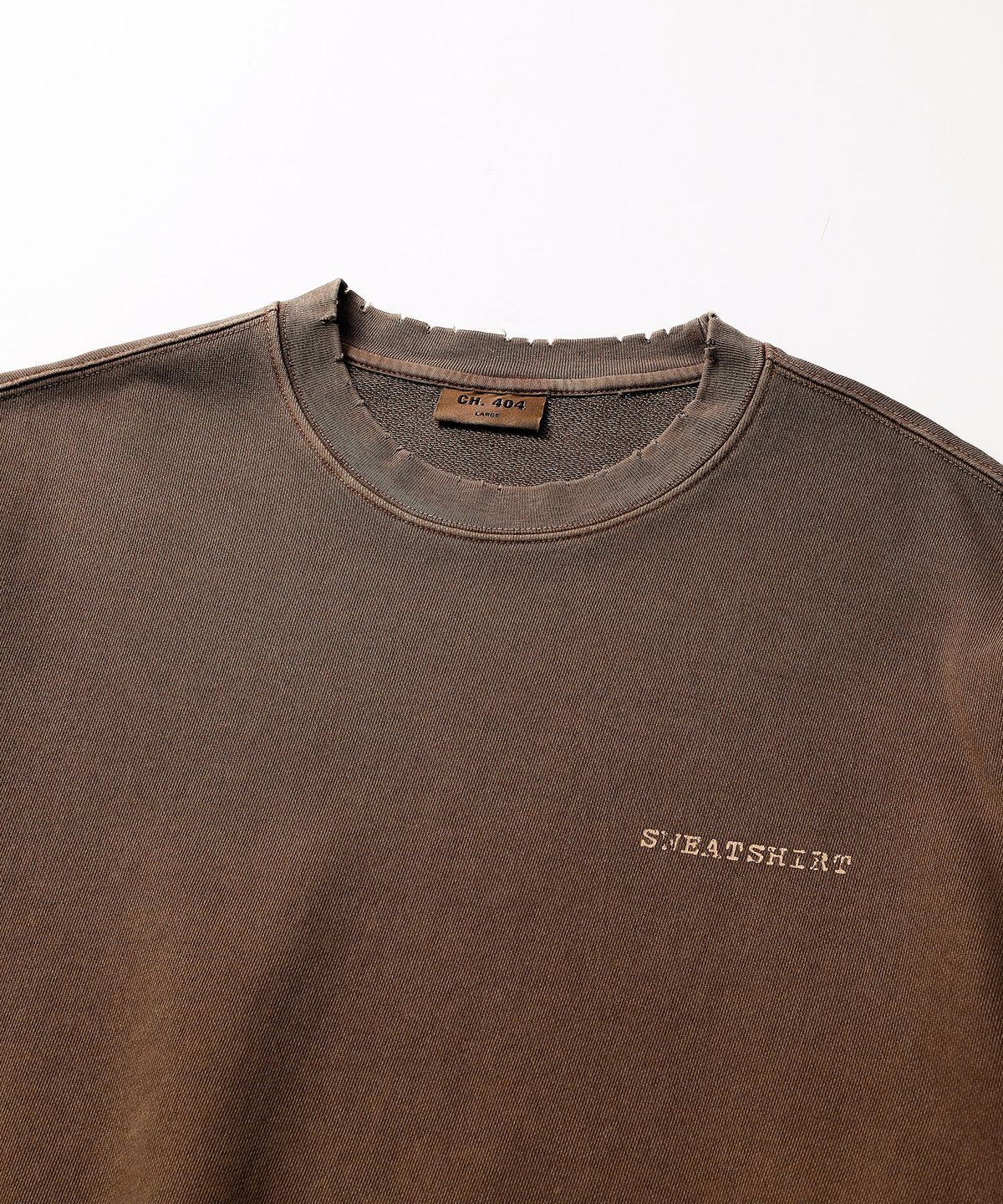씨에이치사공사(CH.404) INSTRUCTION PIGMENT SWEATSHIRT BROWN