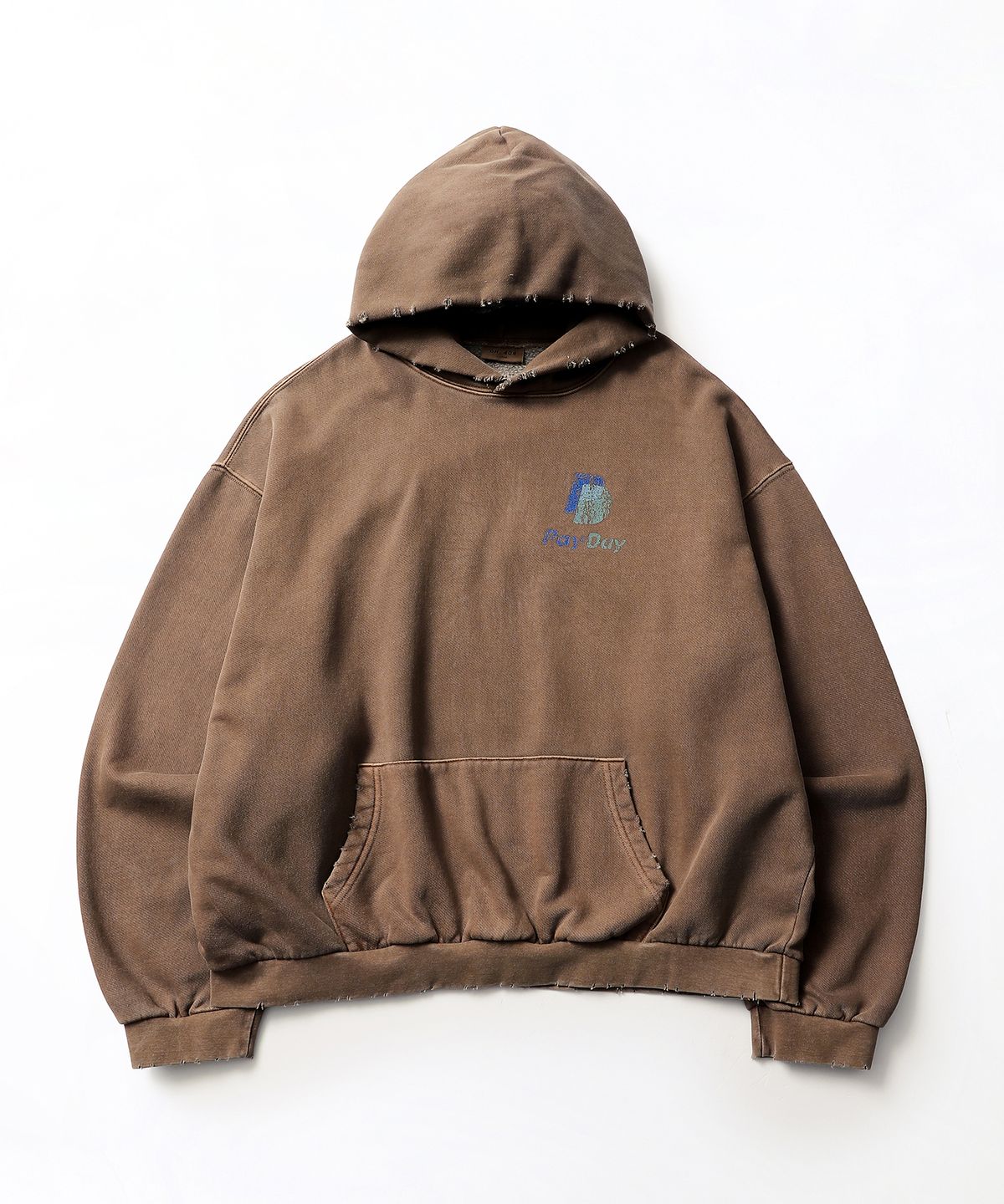 씨에이치사공사(CH.404) PAY DAY PIGMENT HOODIE BROWN