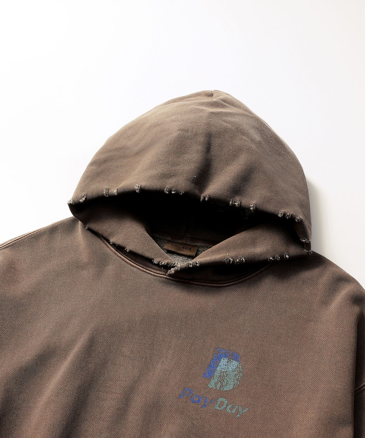 씨에이치사공사(CH.404) PAY DAY PIGMENT HOODIE BROWN