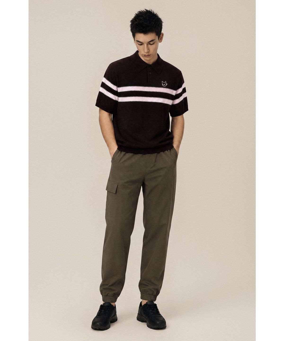 왁(WAAC) Men Tricot Cargo Jogger Pants WMPNA26603BED