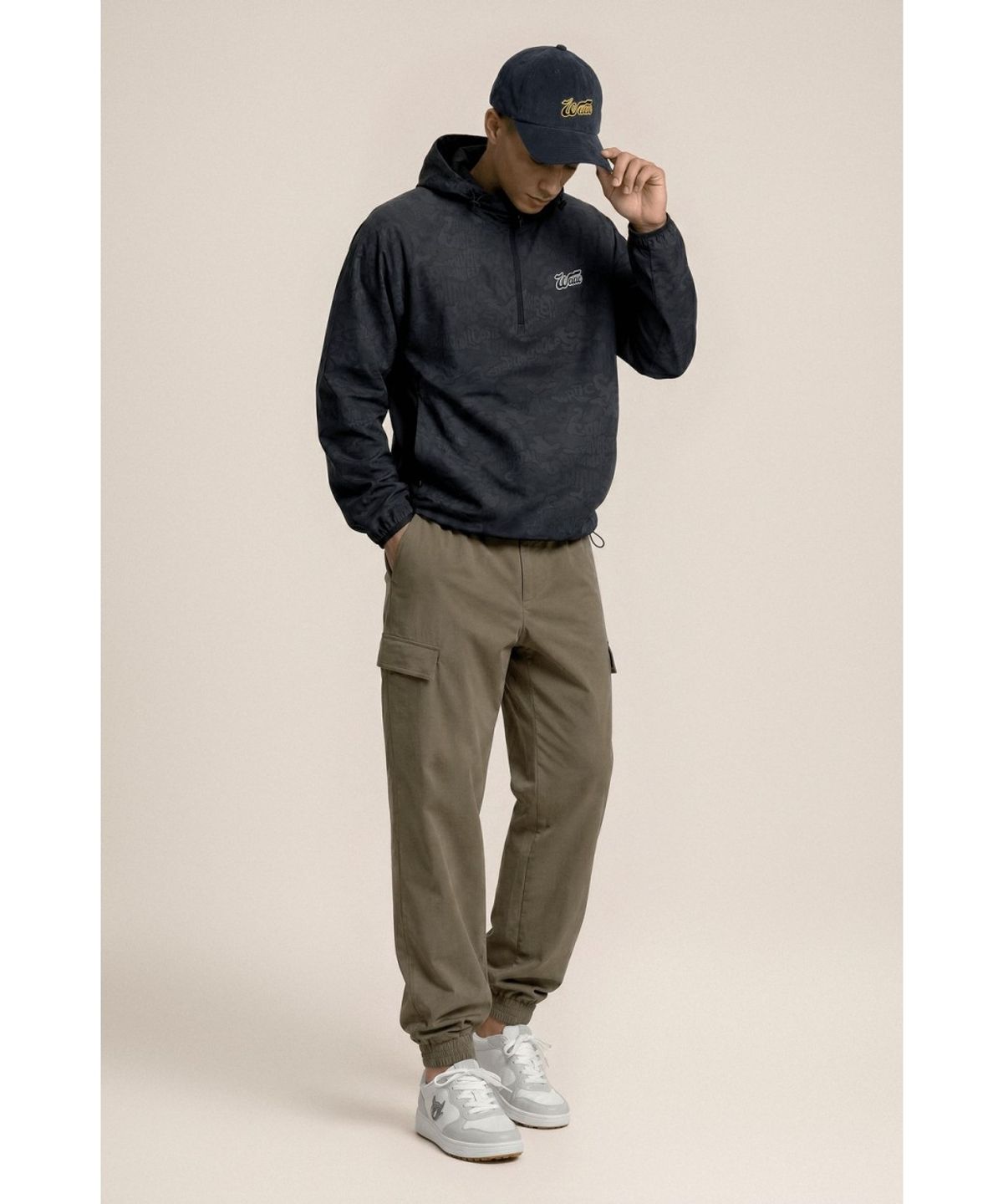 왁(WAAC) Men Tricot Cargo Jogger Pants WMPNA26603BED