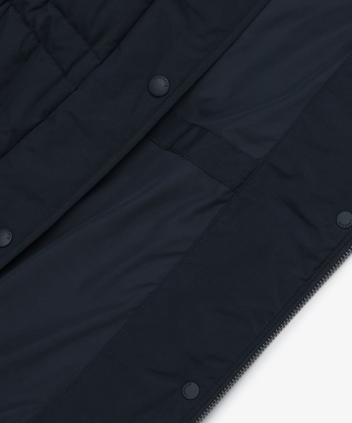 라코스테(LACOSTE) 여성 물결 퀼팅 코듀로이 카라 중힙 다운 BF536E-56N HDE