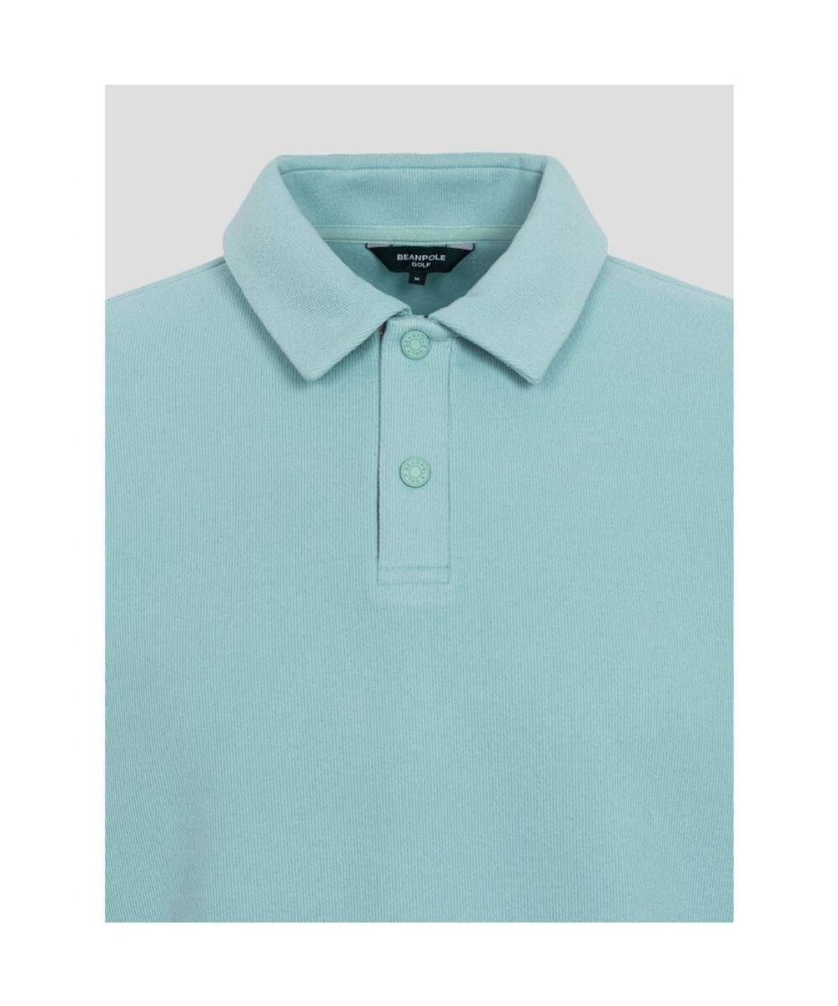 빈폴골프(BEANPOLE GOLF) 남성 골조직 긴소매 칼라 티셔츠 - 라이트 그린