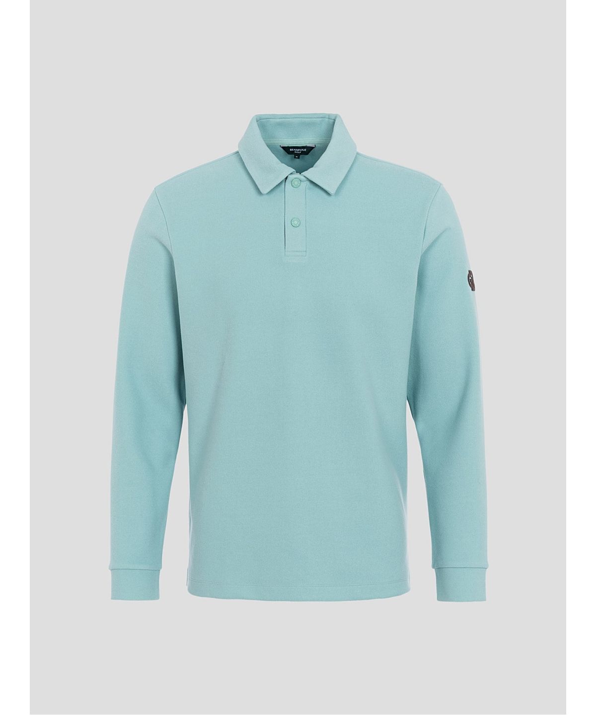 빈폴골프(BEANPOLE GOLF) 남성 골조직 긴소매 칼라 티셔츠 - 라이트 그린