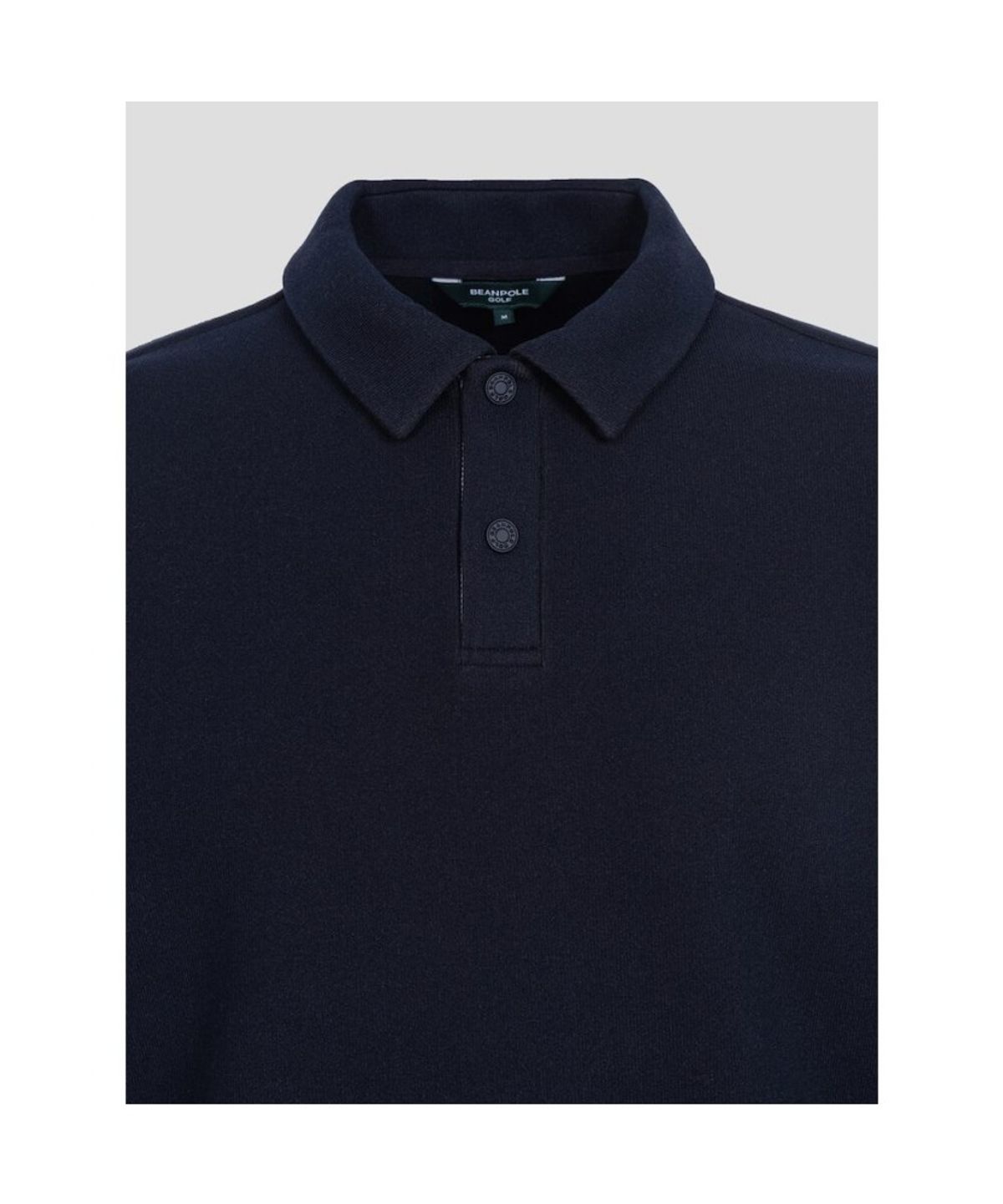빈폴골프(BEANPOLE GOLF) 남성 골조직 긴소매 칼라 티셔츠 - 네이비