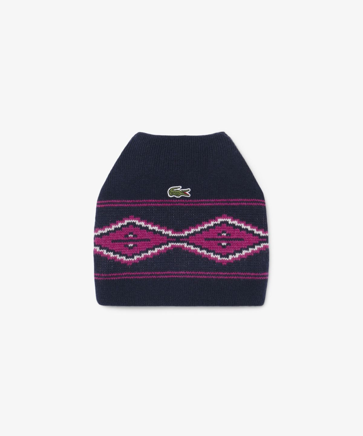 라코스테(LACOSTE) 여성 노르딕 그래픽 자카드 비니 RB9793-56N WG5